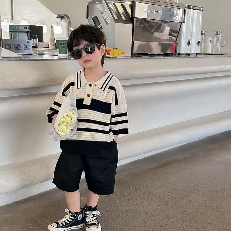 Boys Summer Short-sleeved Polo Shirt T-shirt - Kello Kids