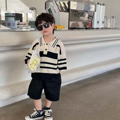 Boys Summer Short-sleeved Polo Shirt T-shirt - Kello Kids