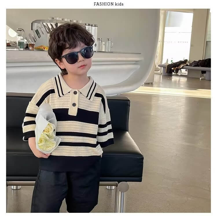 Boys Summer Short-sleeved Polo Shirt T-shirt - Kello Kids