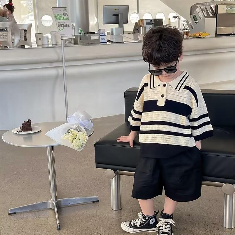 Boys Summer Short-sleeved Polo Shirt T-shirt - Kello Kids