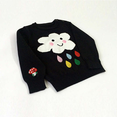 Kids Winter Cardigan with Balls Design - Boys & Girls Woolen Sweater - Kello Kids