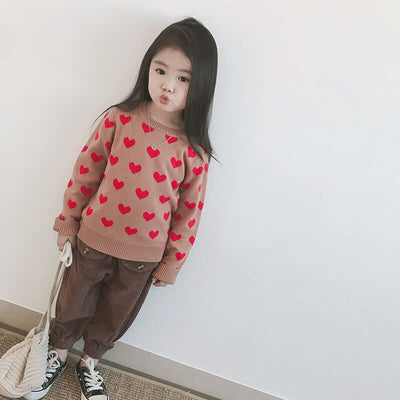Kids Winter Cardigan with Balls Design - Boys & Girls Woolen Sweater - Kello Kids