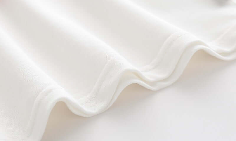 Cartoon Car Boys Short Sleeve Polo Shirt-Close-up of white fabric with wavy texture