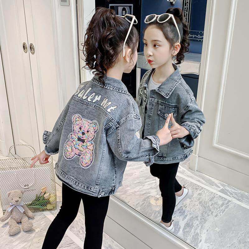 Cartoon Jacket Clothes Children Denim Tops - Kello Kids