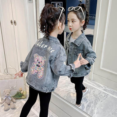 Cartoon Jacket Clothes Children Denim Tops - Kello Kids