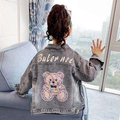 Cartoon Jacket Clothes Children Denim Tops - Kello Kids