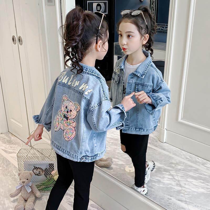 Cartoon Jacket Clothes Children Denim Tops - Kello Kids