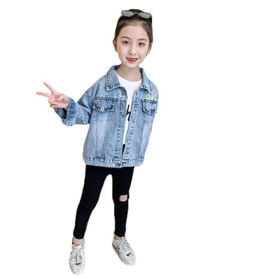 Cartoon Jacket Clothes Children Denim Tops - Kello Kids