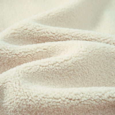 Casual Cardigan-Close-up of beige fleece fabric texture