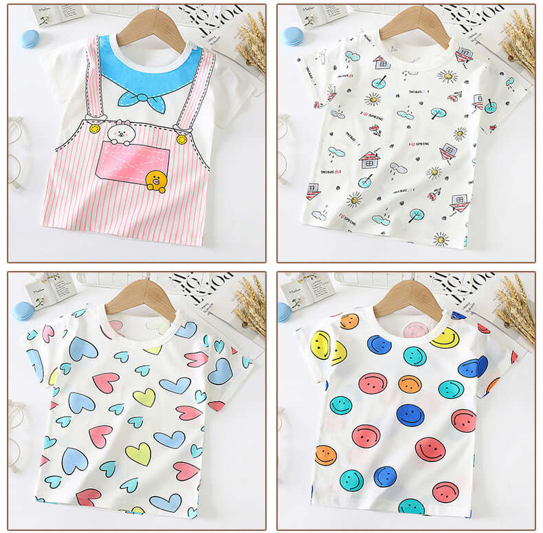 Children's Short-sleeved T-shirt cotton Baby Half-sleeved Bottoming Shirt