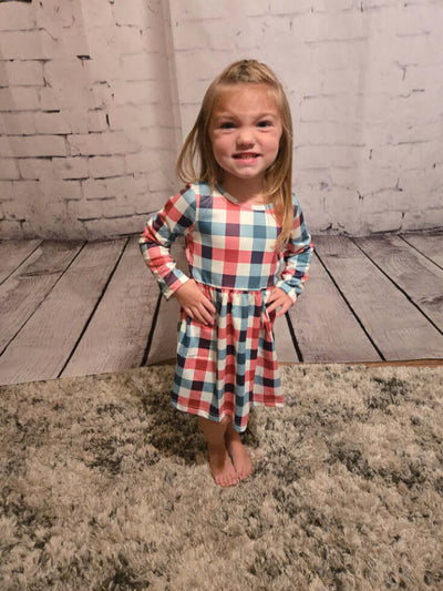 Christmas Plaid Girls Dress