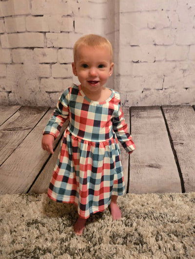Christmas Plaid Girls Dress