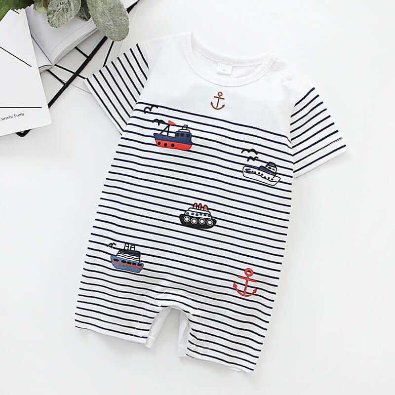Cotton Full-print Car Boys' Bodysuit