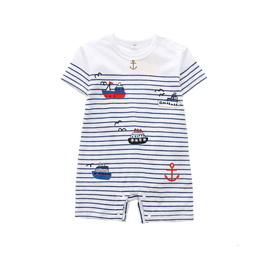 Cotton Full-print Car Boys' Bodysuit