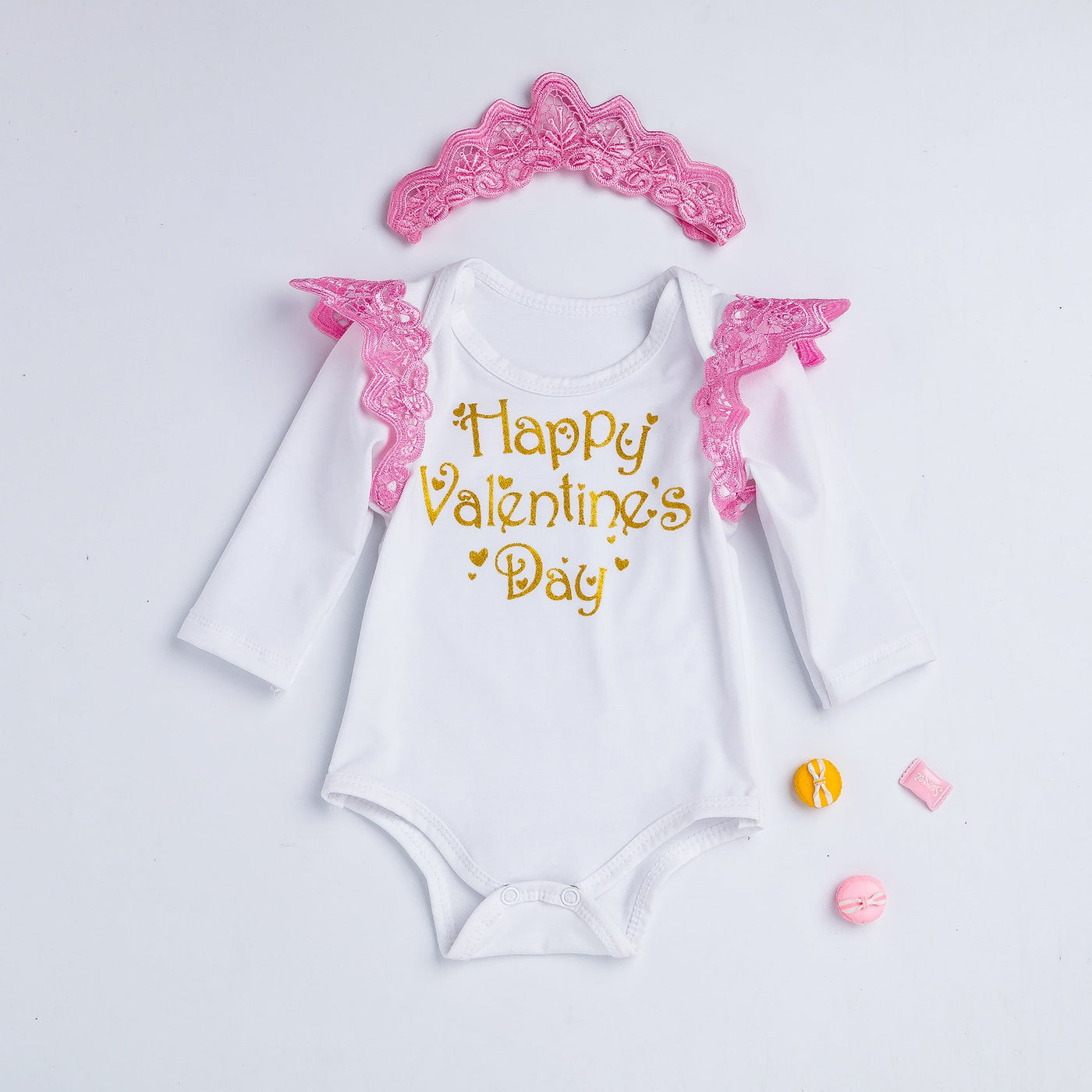 Cross-border baby children's holiday crown romper