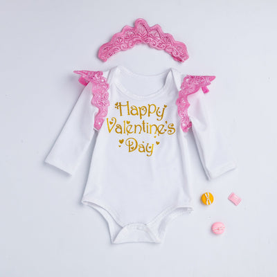 Cross-border baby children's holiday crown romper