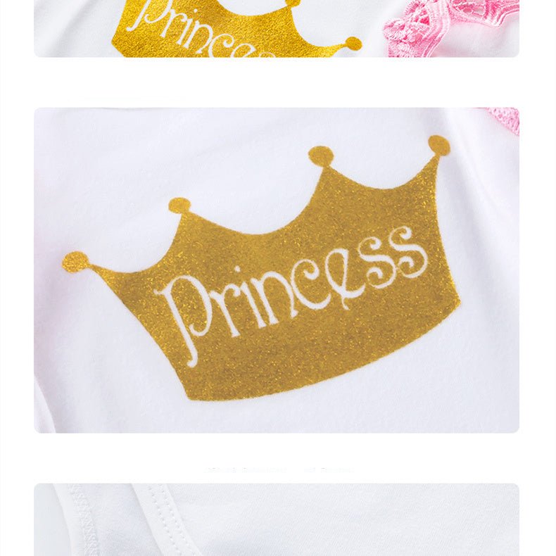 Cross-border baby children's holiday crown romper