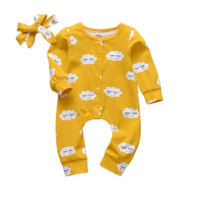 Cute Baby Girl Casual Floral Jumpsuit