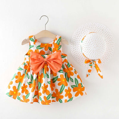 Baby Printed Bow Princess Dress