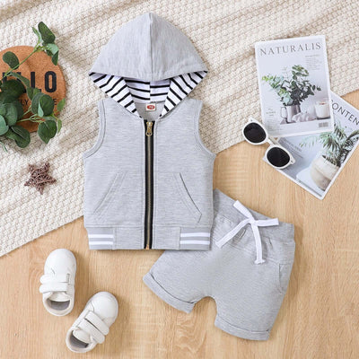 Fashion Childrens Zip-up Shirt Suit - Kello Kids