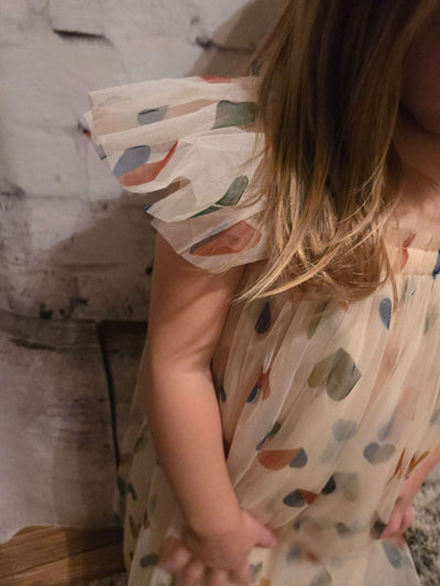 Floating Hearts Tulle Dress - Leah top view
