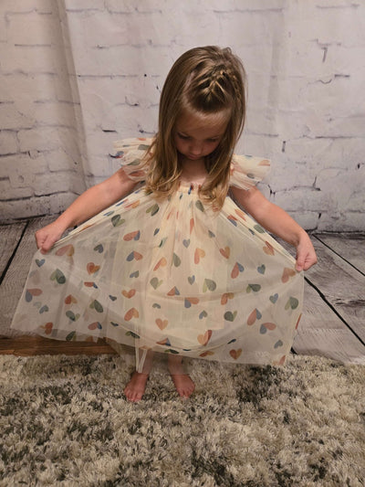 Floating Hearts Tulle Dress - Leah spinning