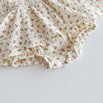 Floral Floral Dress Sleeveless Bag Fart Jacket