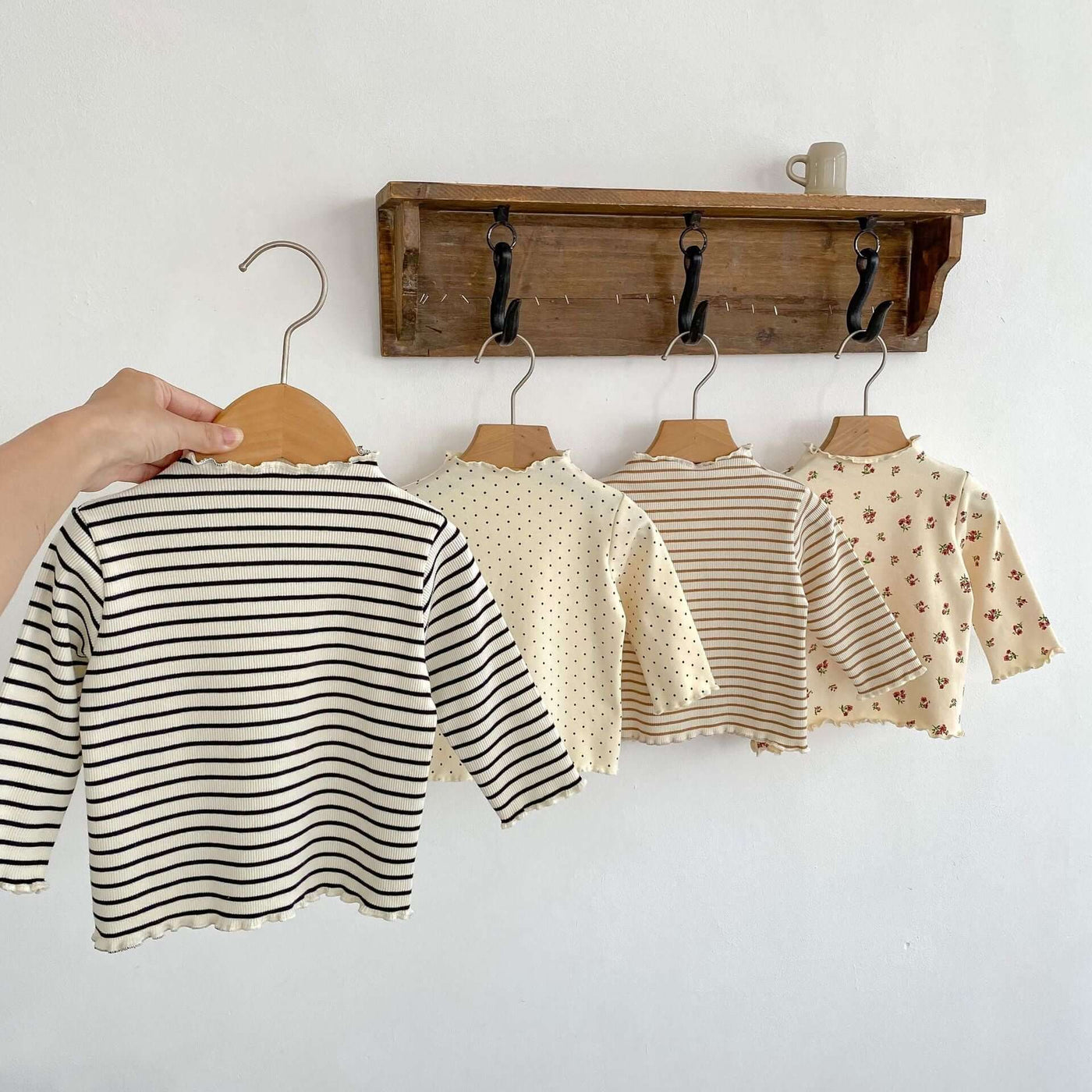 Girls Half Turtleneck Stringy Selvedge Undershirt - Kello Kids