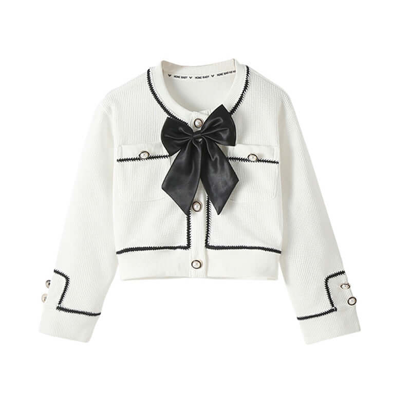 Girls Waffle Pleated Skirt Two-piece Set - Kello Kids