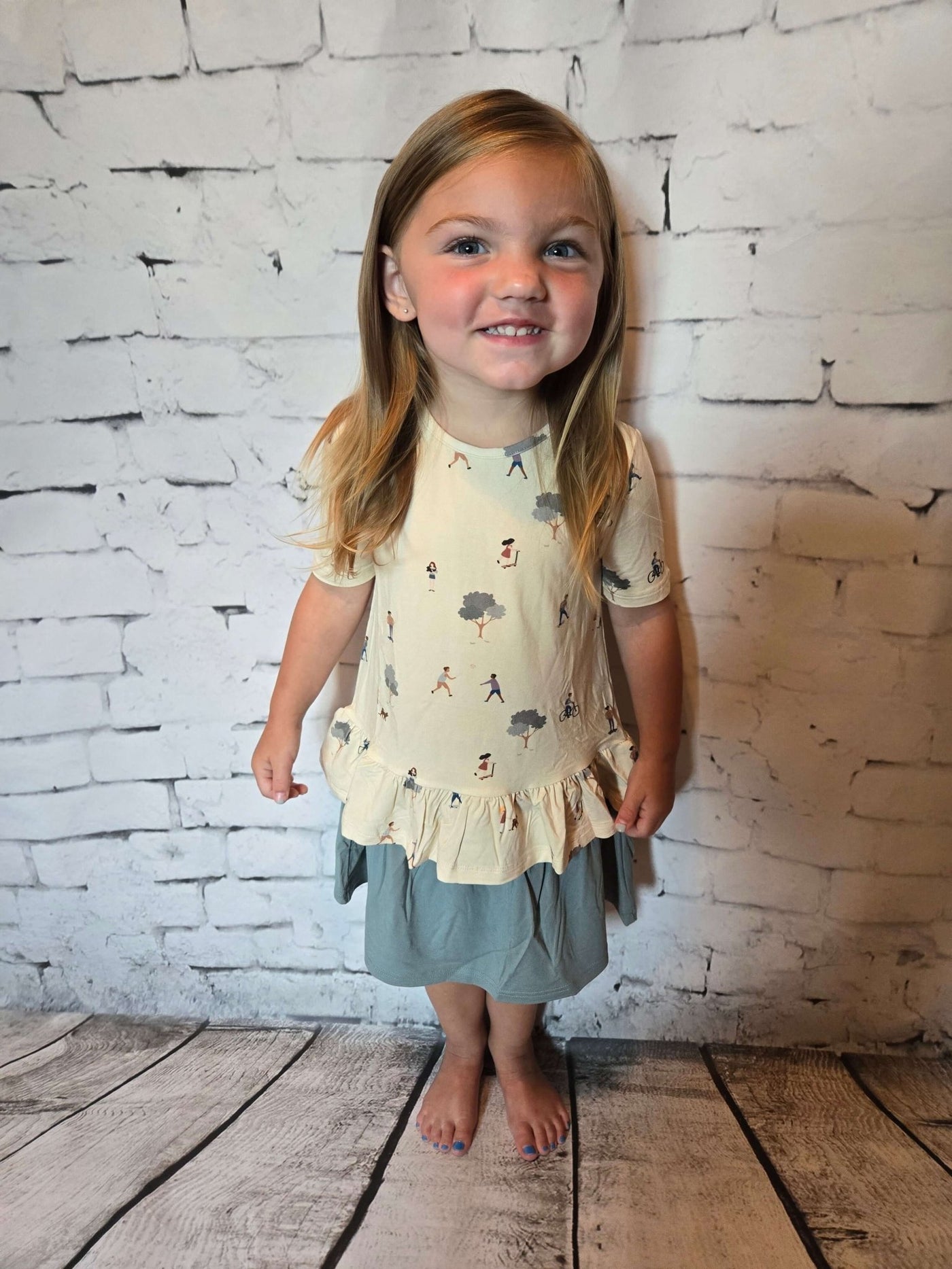 Infant Girls Bamboo Peplum Top