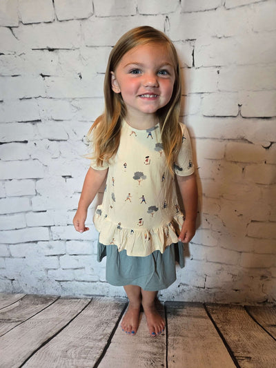 Infant Girls Bamboo Peplum Top