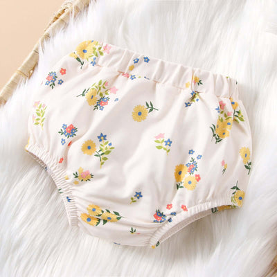 Ins Style Baby Clothing Four-piece Set With Floral Flying Sleeves