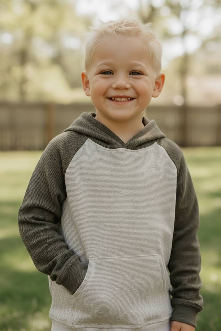 James Waffle Hooded Top by Me and Henry