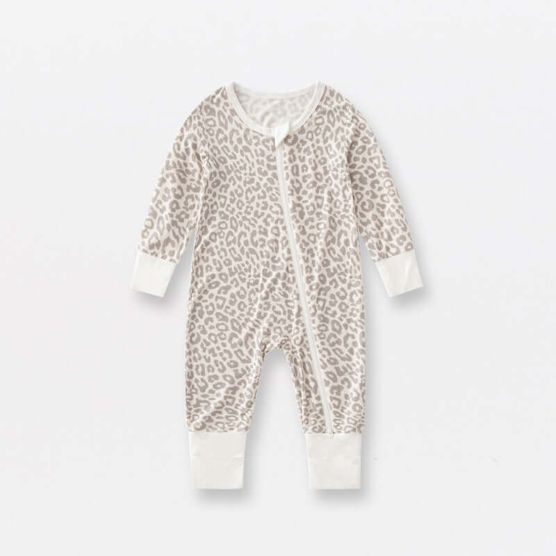 Jusheng Clothing Foreign Trade Bamboo Fiber Baby Jumpsuits Spring And Autumn Long Sleeve Double Zipper Baby Pajamas Romper