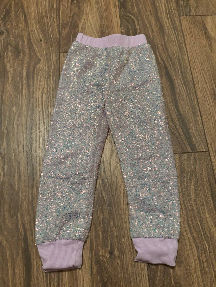 Lavender Sequin Joggers-fullview
