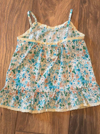 Lillian Floral Tank Top for Girls - full view back
