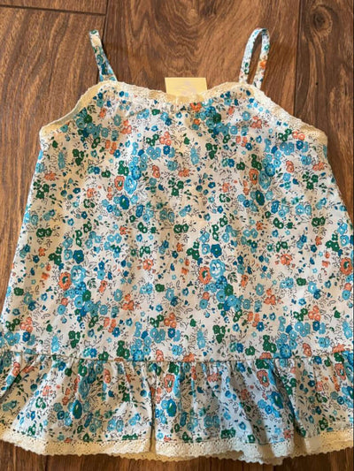 Lillian Floral Tank Top for Girls - full view