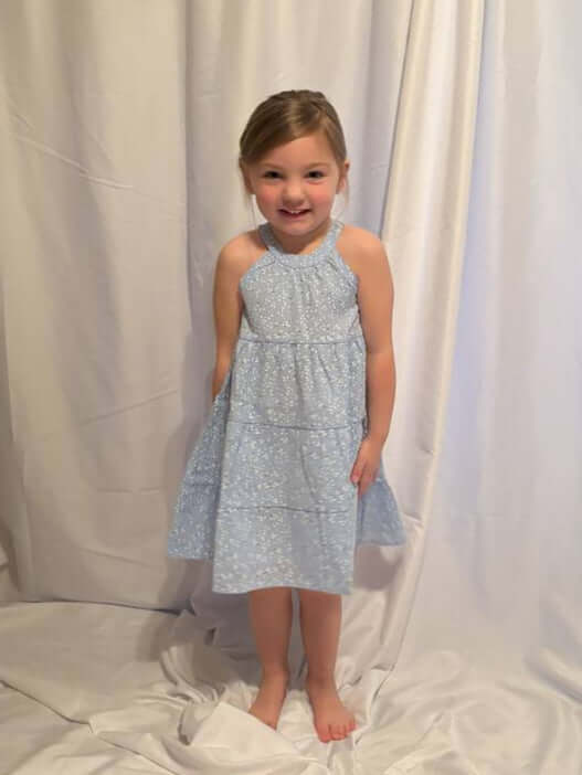 Maleia Girls Jasmine Print Dress ready to twirl