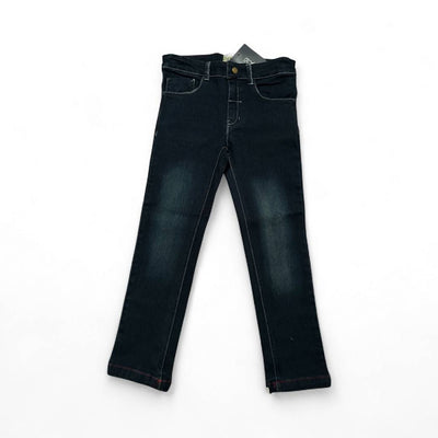 Mark Blue Denim Jeans by Me and Henry-Pair of dark blue jeans on a white background