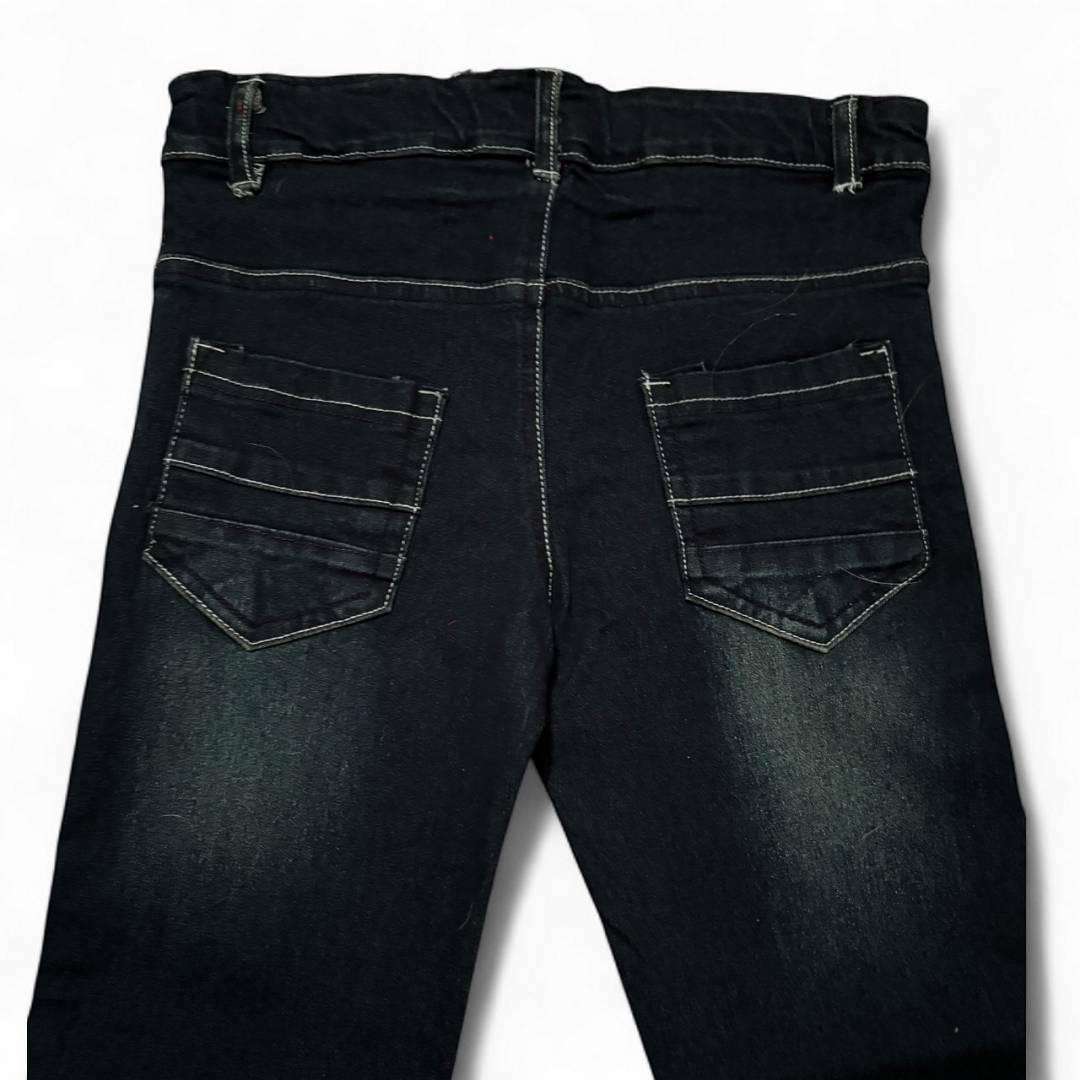 Mark Blue Denim Jeans by Me and Henry-Blue jeans on a white background