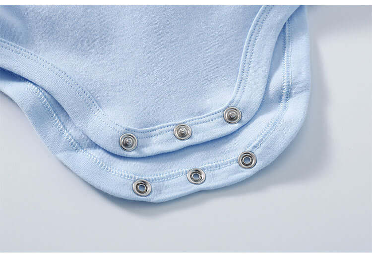 Organic Cotton GOTS Baby Shoulder Button Short Sleeve Triangle Jacket