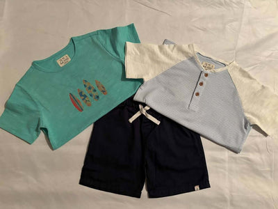 Navy Blue Woven Shorts -outfit2