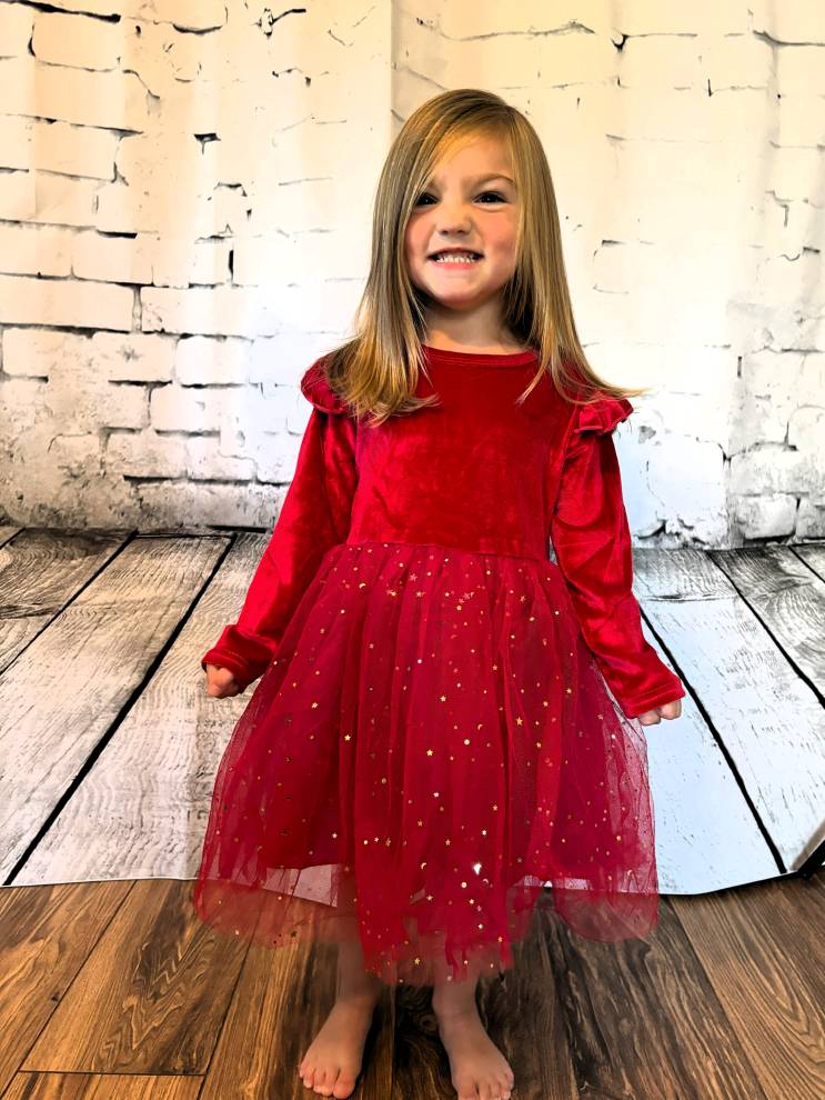Red Velvet Starry Tutu Dress buy at Kello Kids $42.50 available now