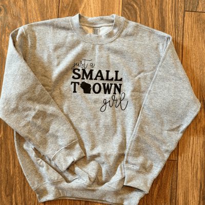 Small Town Girl Youth Sweatshirt - Gray full