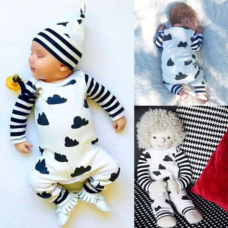 Spring and Autumn wear baby onesie long sleeves
