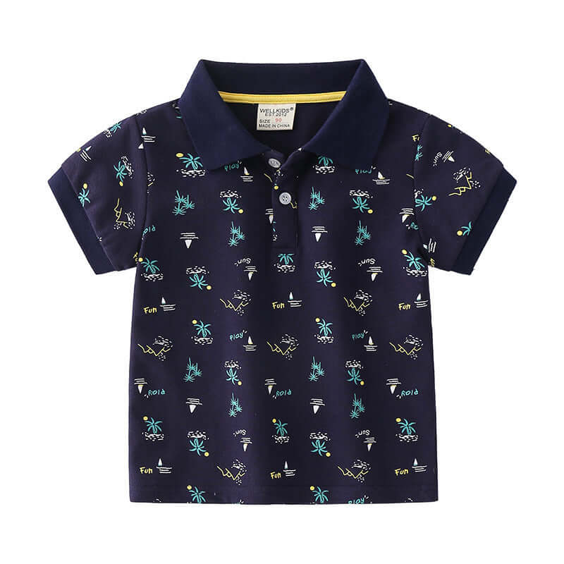 Summer Boys Cotton Short-sleeved Polo Shirt - Kello Kids