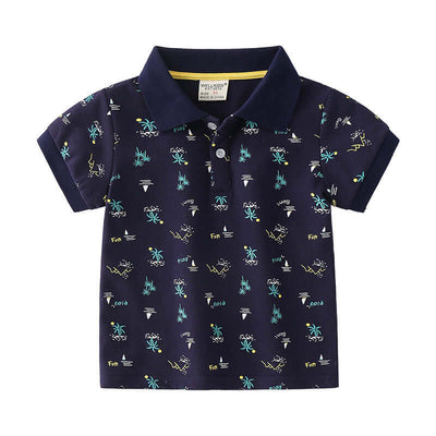 Summer Boys Cotton Short-sleeved Polo Shirt - Kello Kids