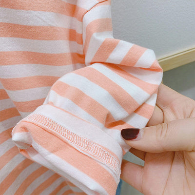 Temperament Striped Bottoming Shirt Tops For Boys And Girls - Kello Kids