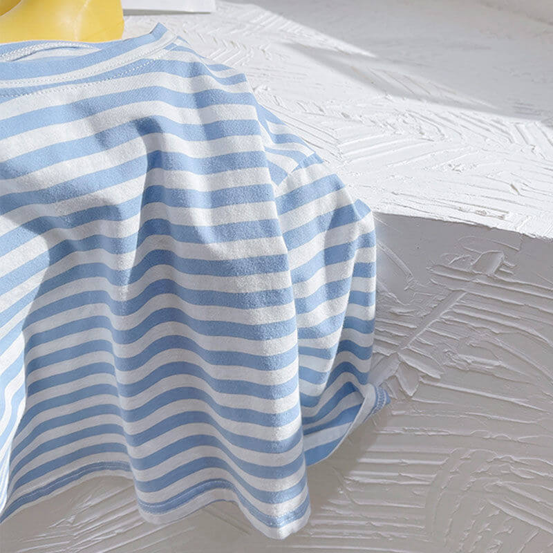 Temperament Striped Bottoming Shirt Tops For Boys And Girls - Kello Kids