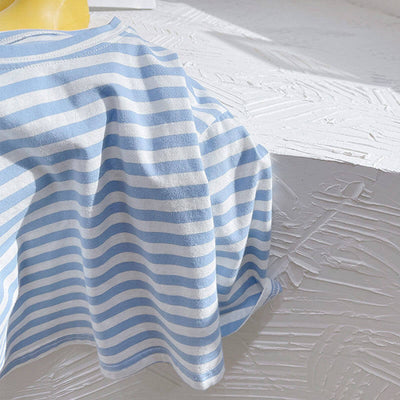 Temperament Striped Bottoming Shirt Tops For Boys And Girls - Kello Kids
